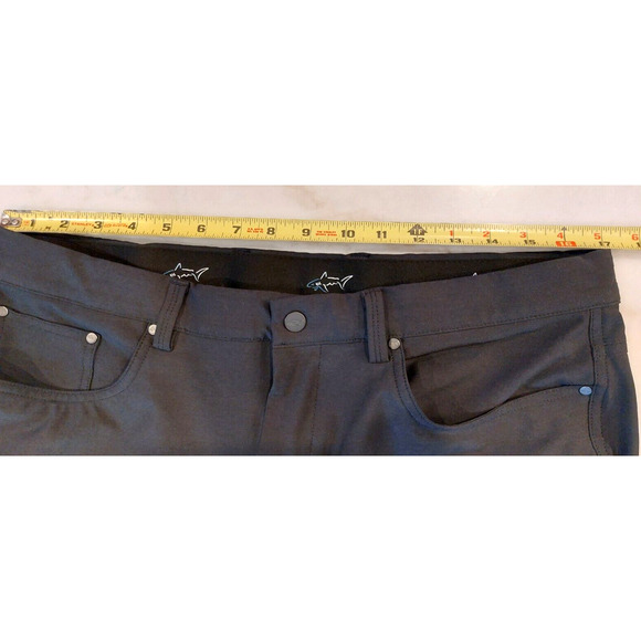 Greg Norman Pants Men's Size 34X32 Black Jordan Trouser Mid Rise Golf Shark - Picture 9 of 12